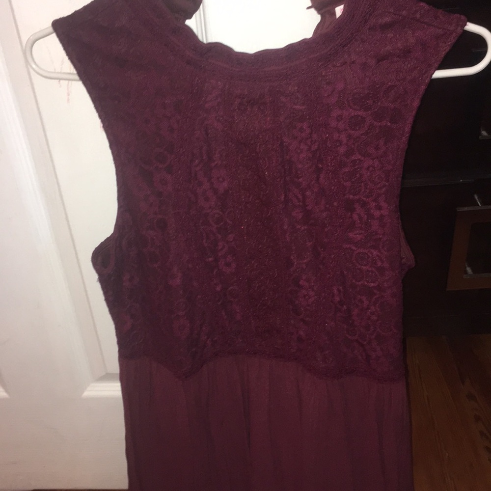 Burgundy lace dress